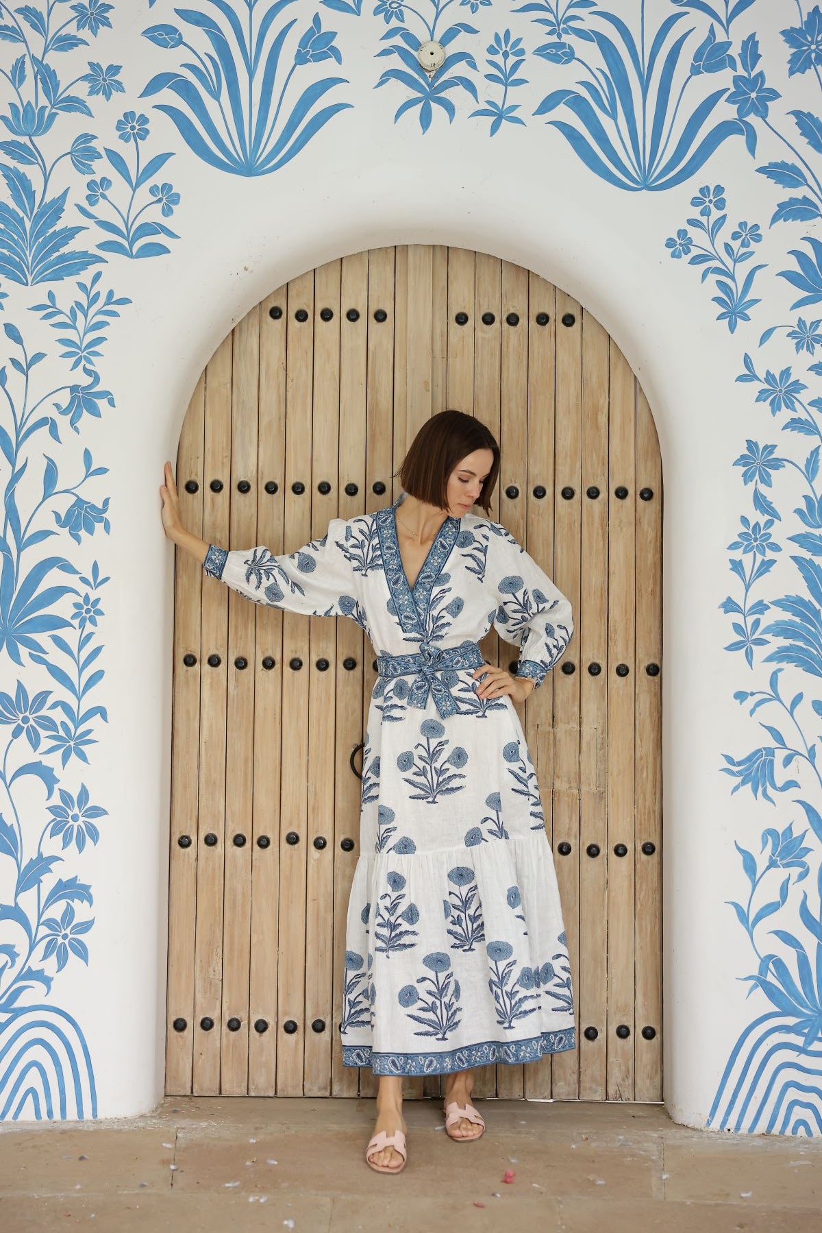 Capri Maxi Dress S / Blue Flower Capri Maxi Dress S / Blue Flower