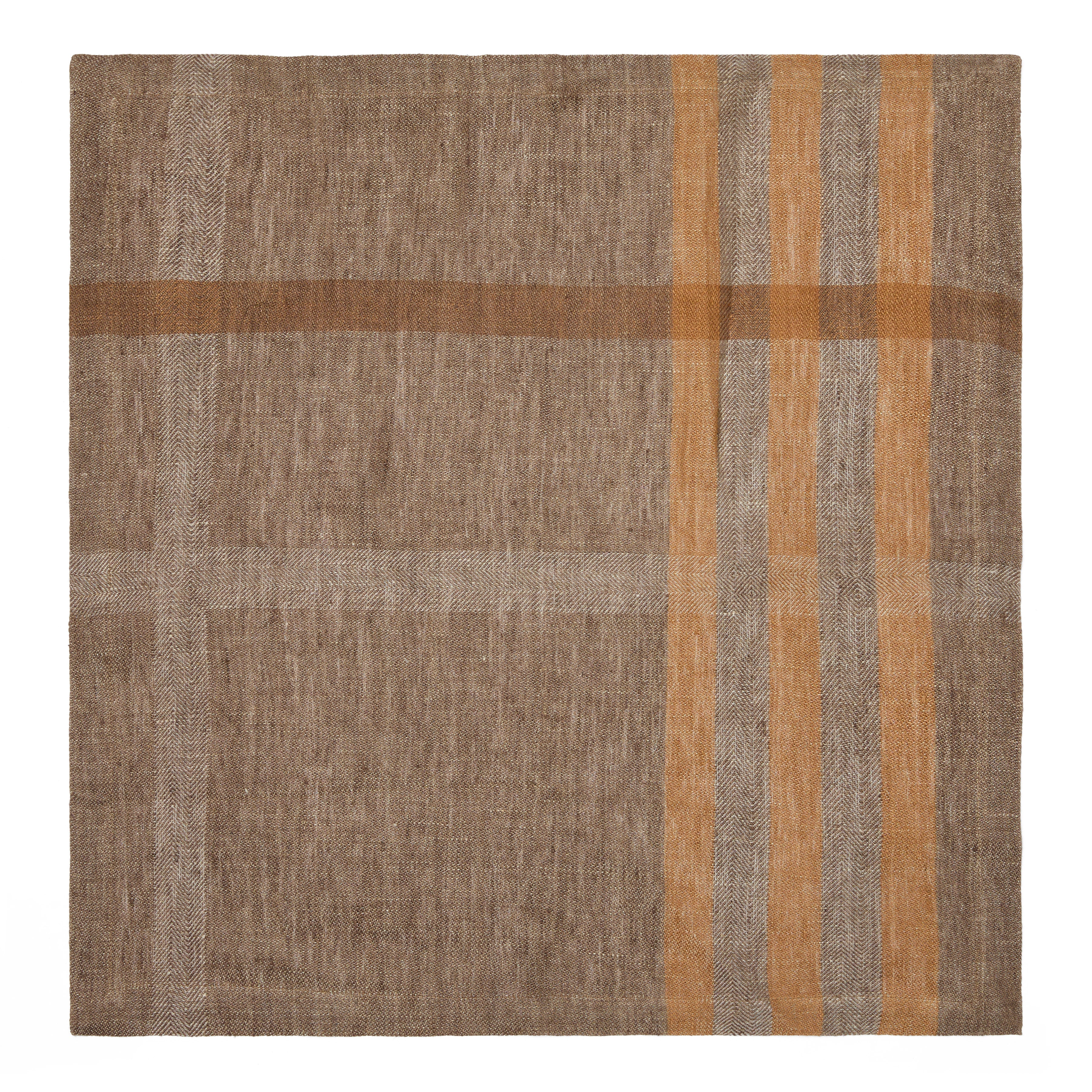 Modern Plaid Napkins Walnut & Chestnut 20x20 - Set of 4