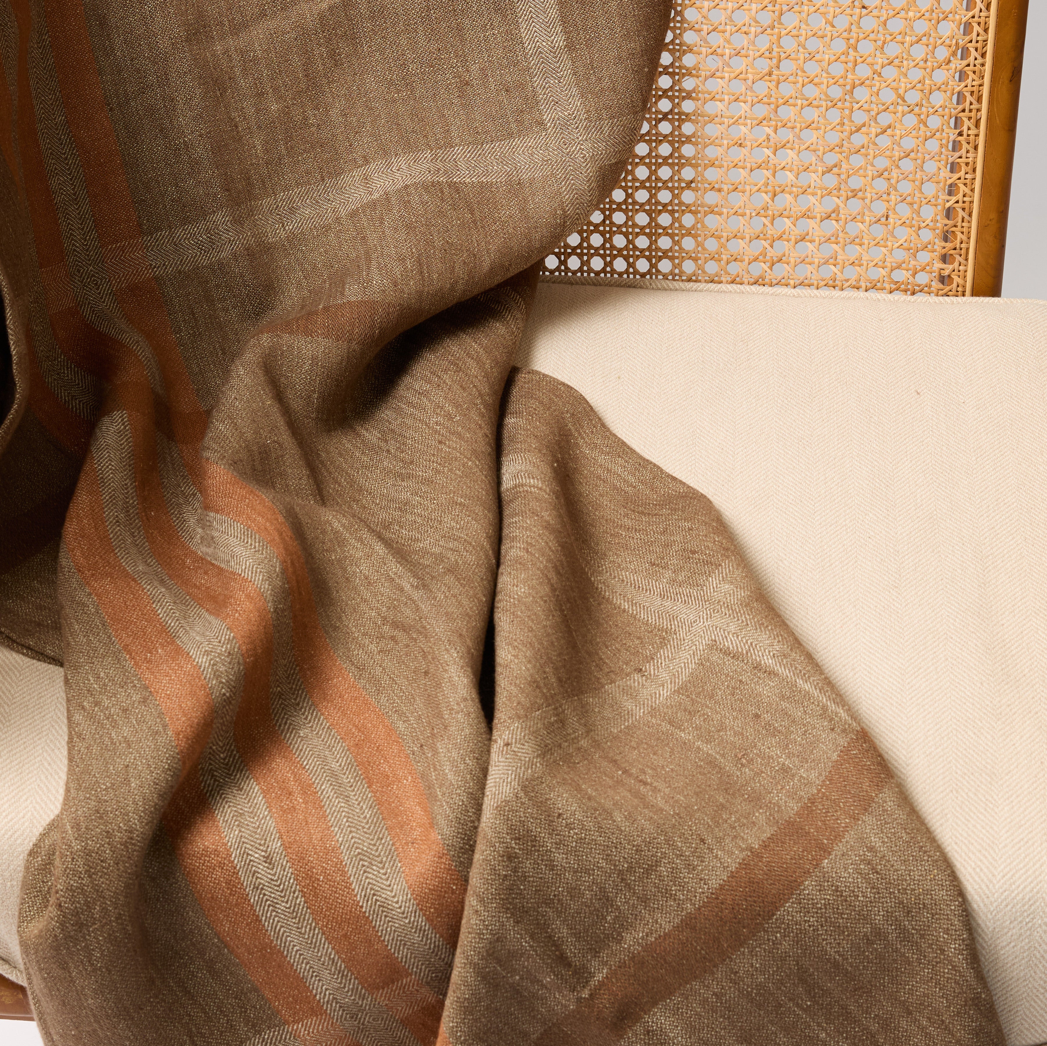 Modern Plaid Throw Walnut & Chestnut 51" x 78"