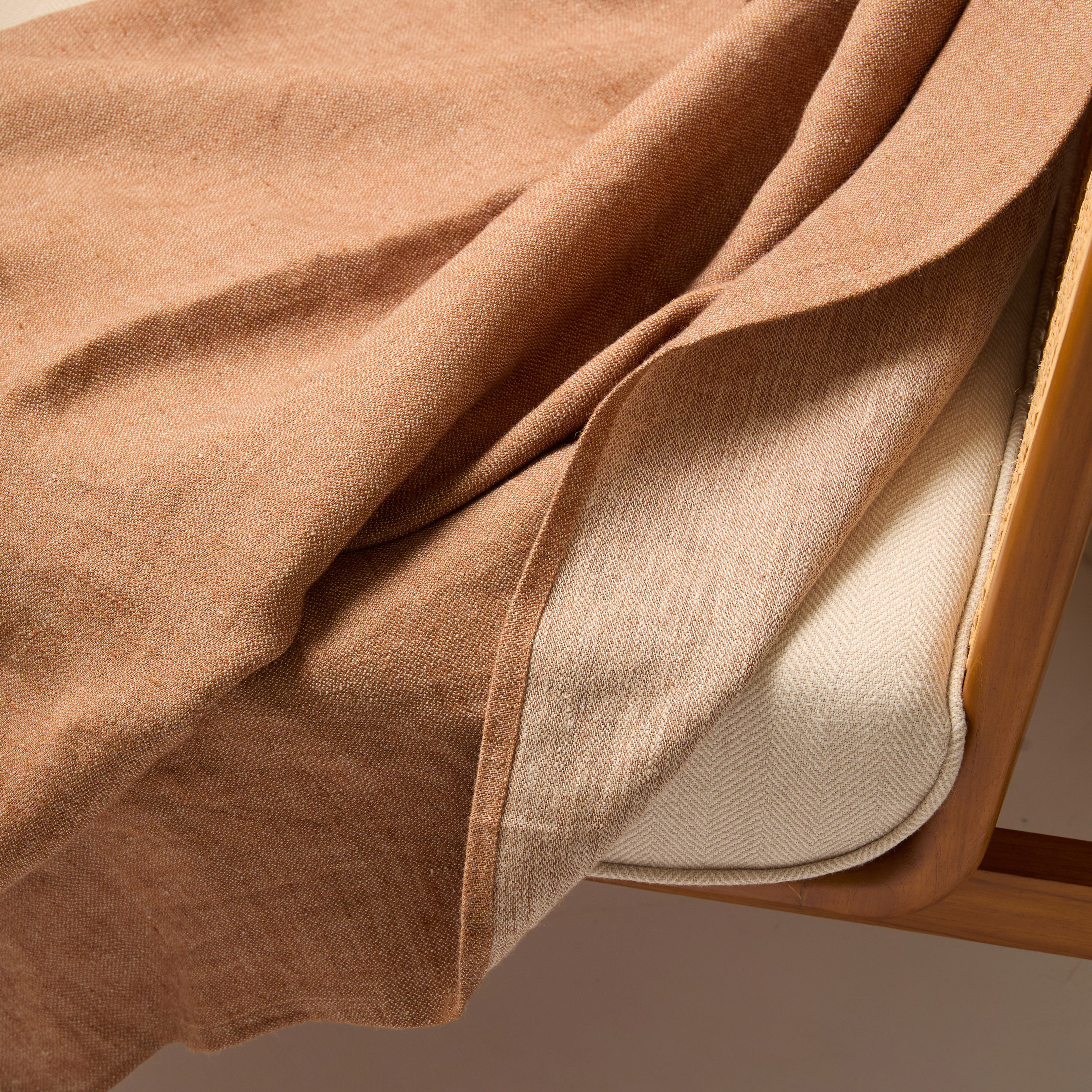 Modern Color Block Throw Chestnut, Grey & Ecru 51" x 78"