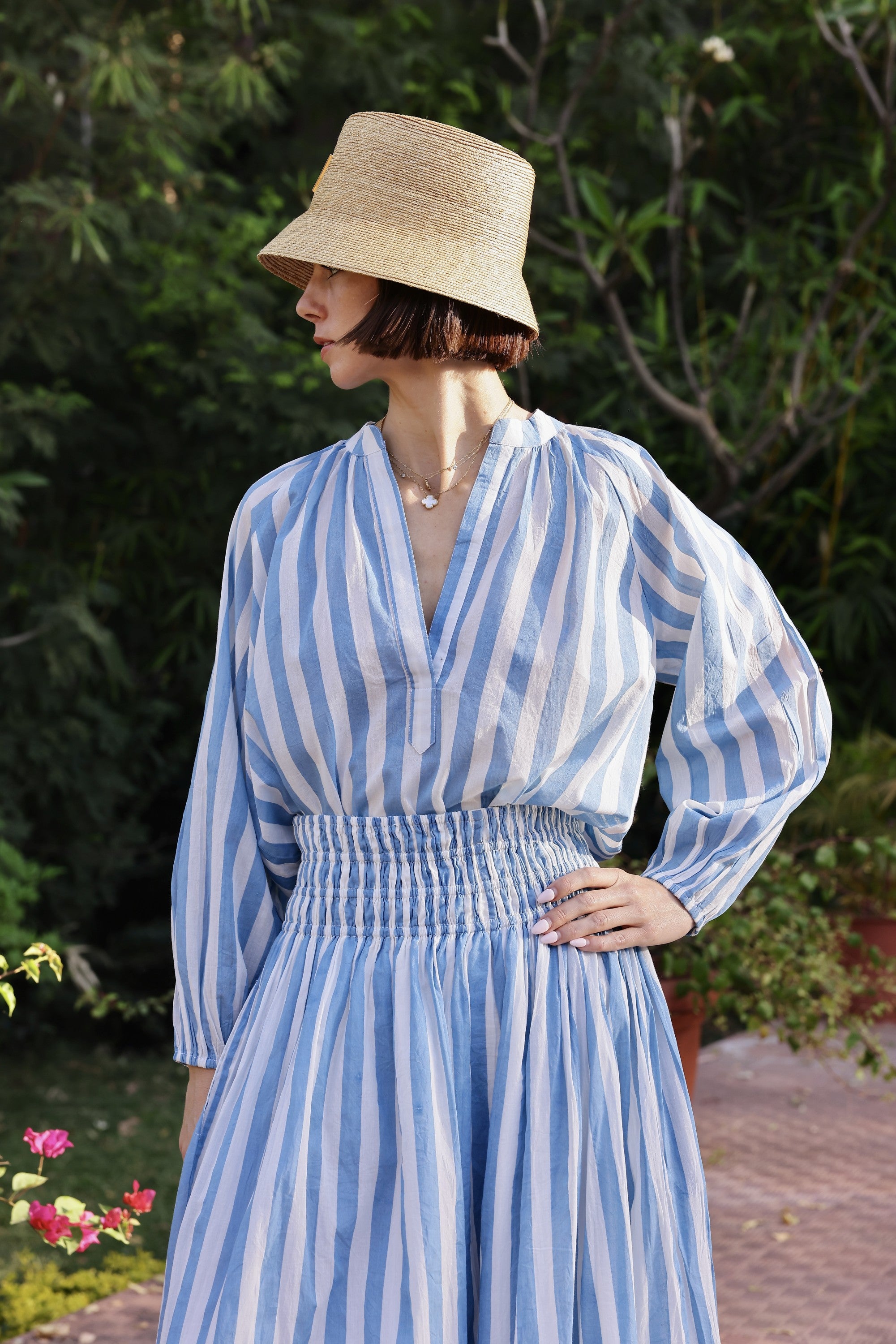 Porto Popover - M / Blue Stripe