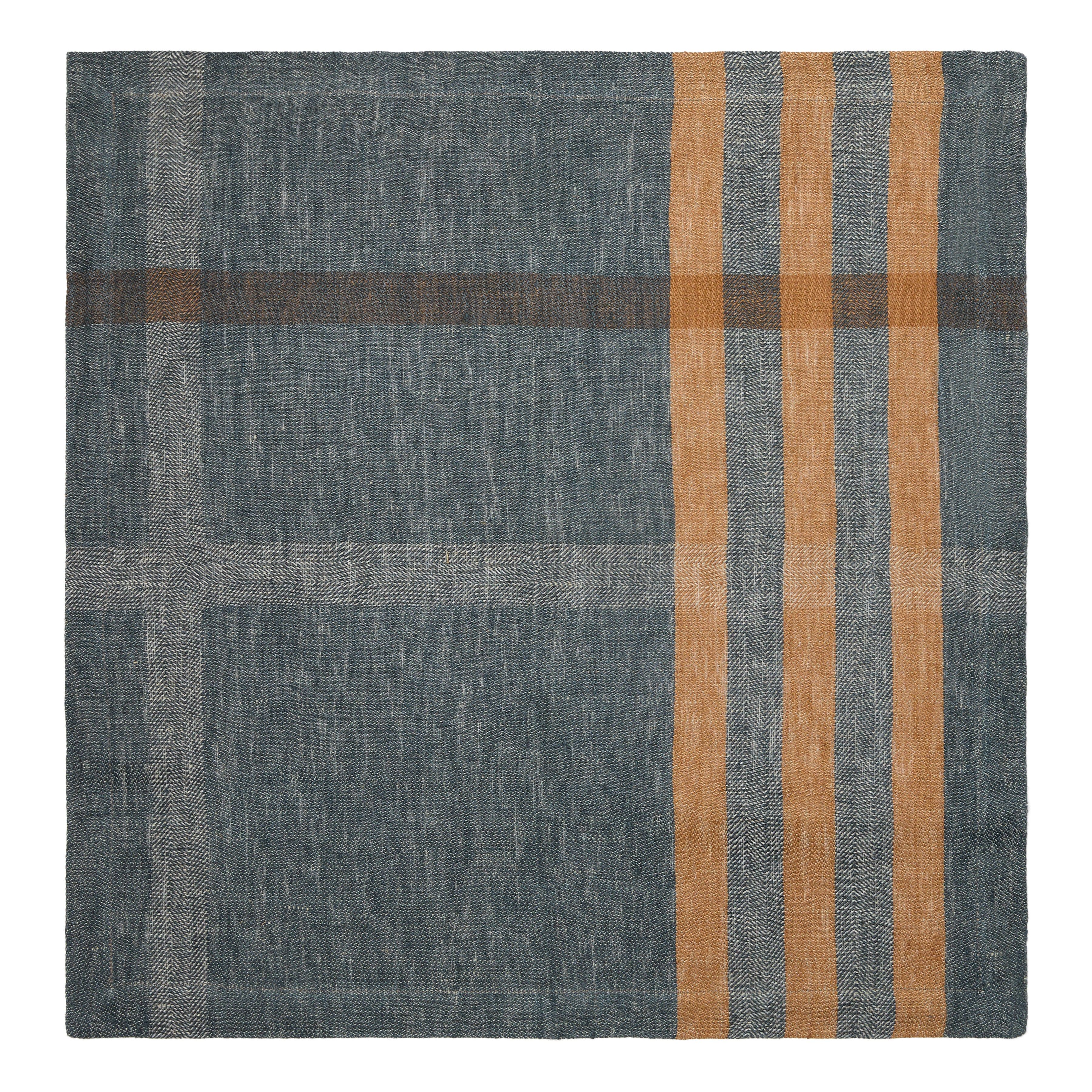 Modern Plaid Napkins Navy & Chestnut 20x20 - Set of 4