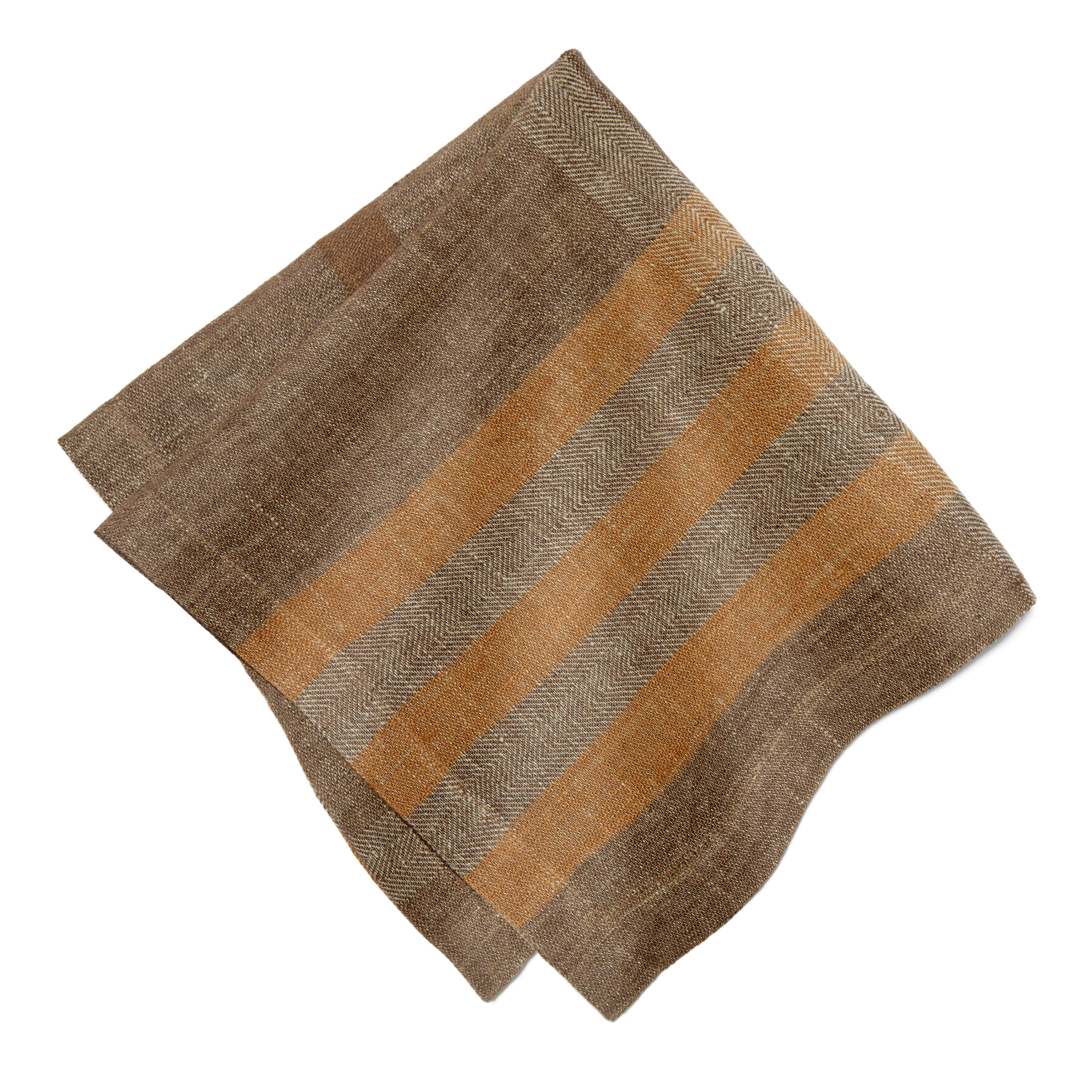 Modern Plaid Napkins Walnut & Chestnut 20x20 - Set of 4
