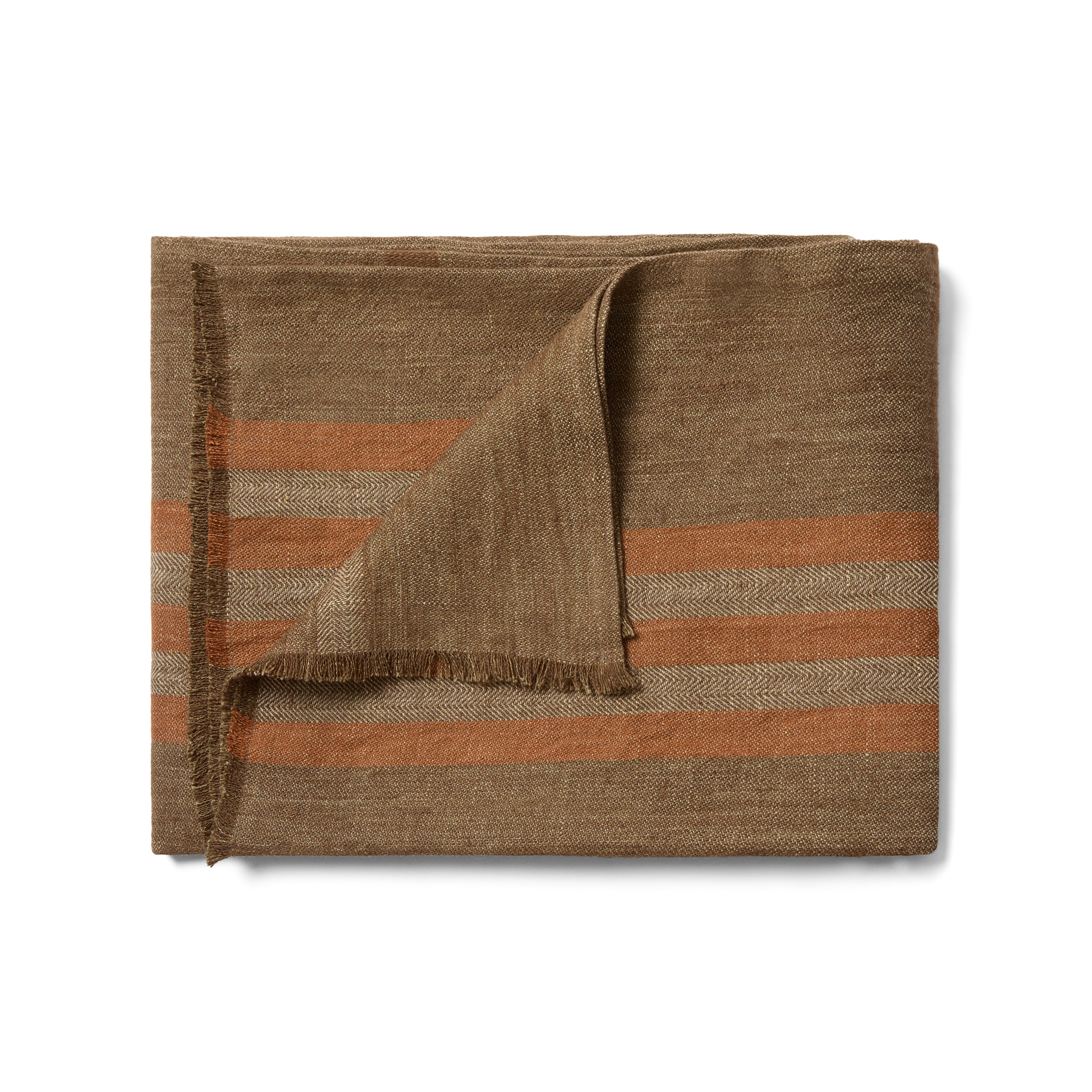 Modern Plaid Throw Walnut & Chestnut 51" x 78"