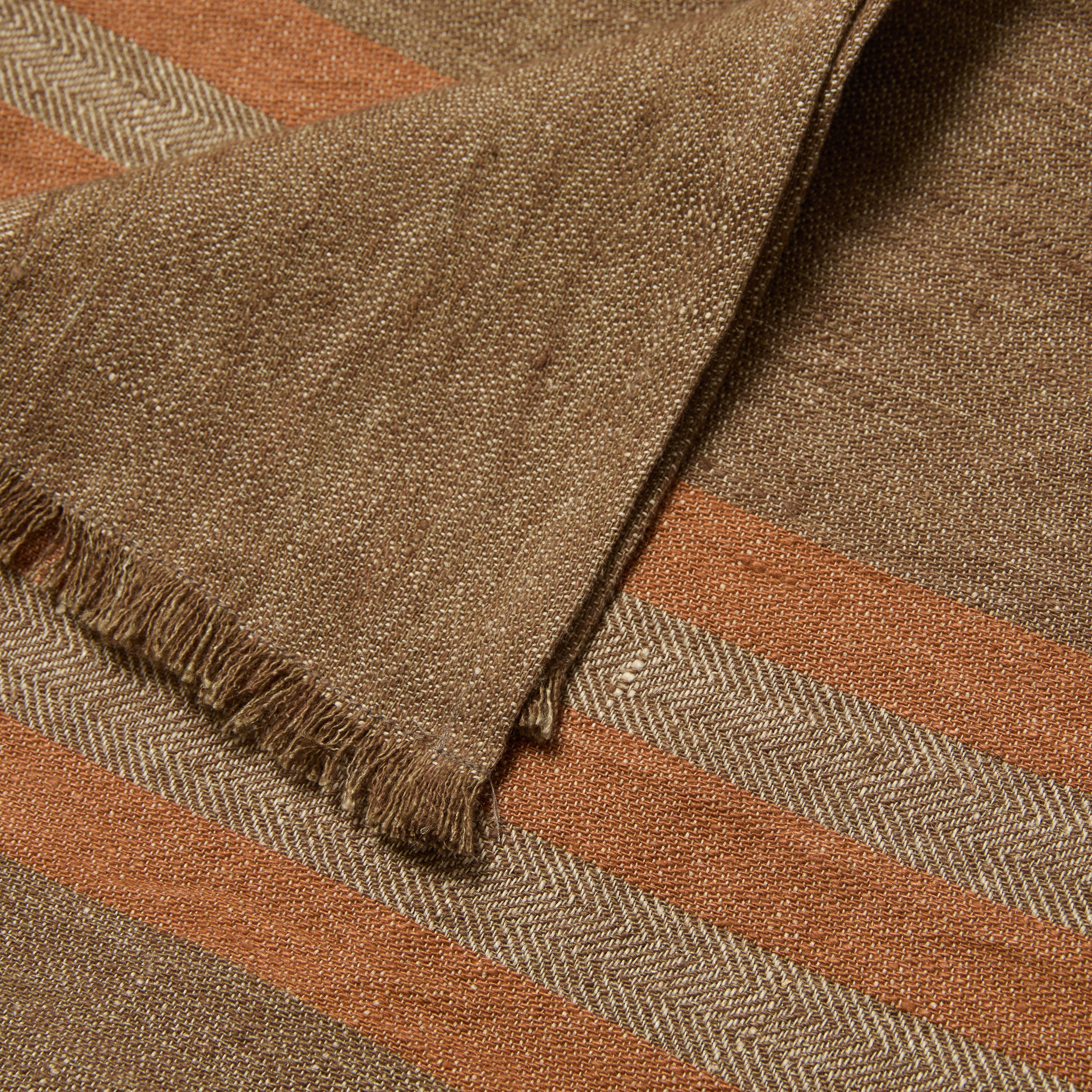 Modern Plaid Throw Walnut & Chestnut 51" x 78"